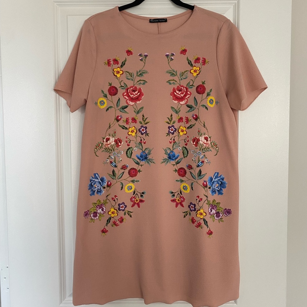 Blush Floral Shift Dress